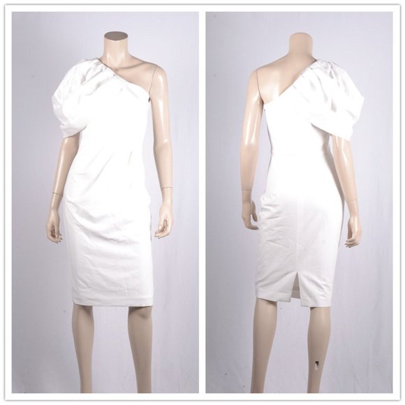 Eve Black Halo Egan One-Shoulder Sheath Cocktail Dress - Picture 3 of 5